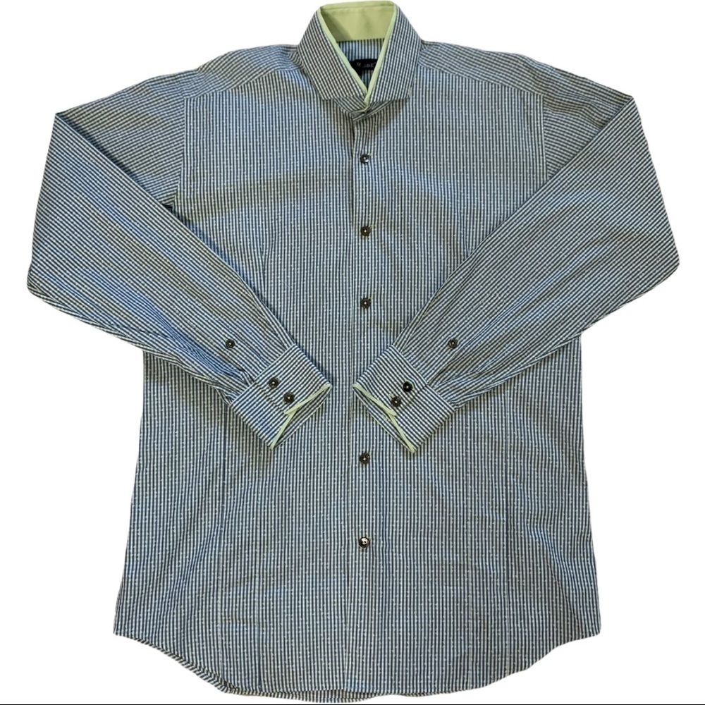 Bogosse Long Sleeve Botton Down Mens Shirt Medium